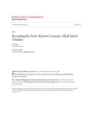 Alkali Metal Trielides Fei Wang Iowa State University