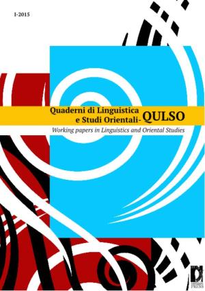 Working Papers in Linguistics and Oriental Studies 1