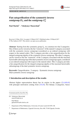 Fiat Categorification of the Symmetric Inverse Semigroup Isn