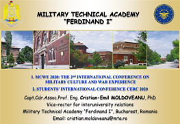 Military Technical Academy “Ferdinand I”