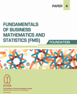Fundamentals of Business Mathematics & Statistics