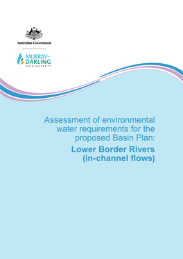 Assessment of Environmental Water Requirements for the Proposed