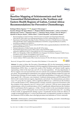 Baseline Mapping of Schistosomiasis and Soil Transmitted Helminthiasis in the Northern and Eastern Health Regions of Gabon, Cent
