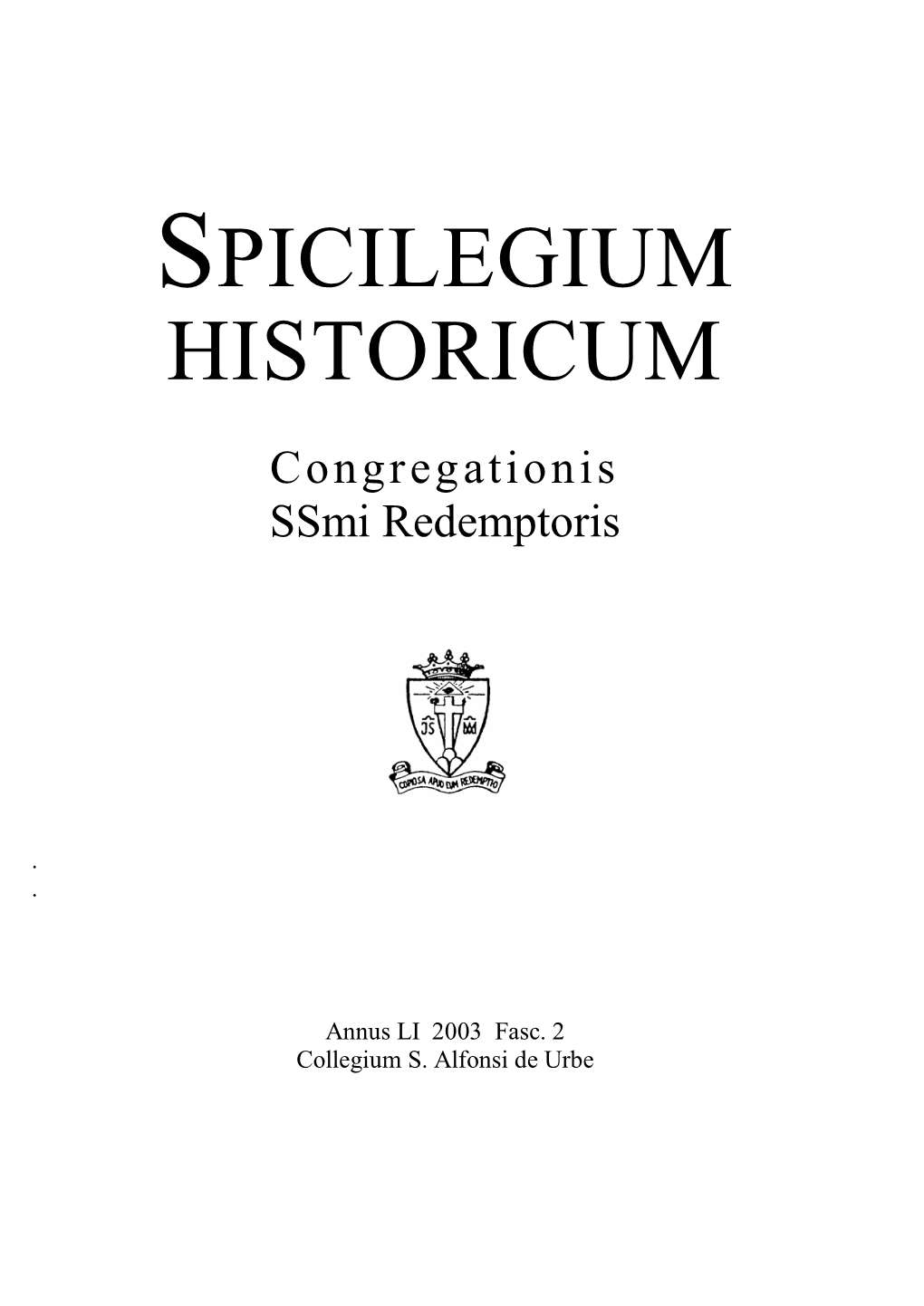 Spicilegium Historicum