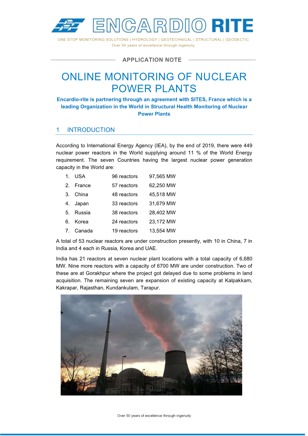 Online Monitoring of Nuclear Power Plants