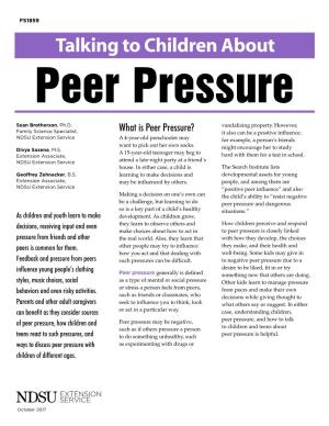 Talking to Children About Peer Pressure FS1859