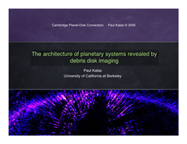 The Architecture of Planetary Systems Revealed by Debris Disk Imaging