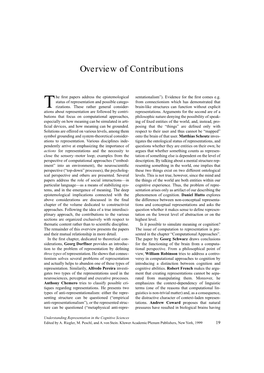 Overview of Contributions
