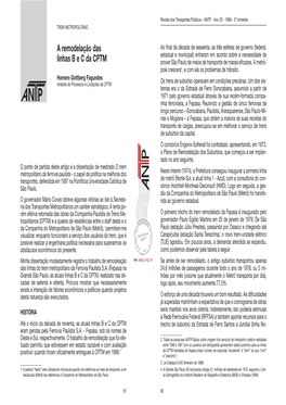 A Remodelação Das Linhas B E C Da CPTM Revista Dos Transportes Públicos - ANTP - Ano 20 - 1998 - 3º Trimestre