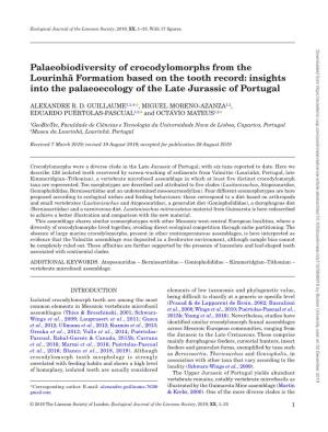 Palaeobiodiversity of Crocodylomorphs from the Lourinhã Formation Based on the Tooth Record: Insights Into the Palaeoecology of the Late Jurassic of Portugal