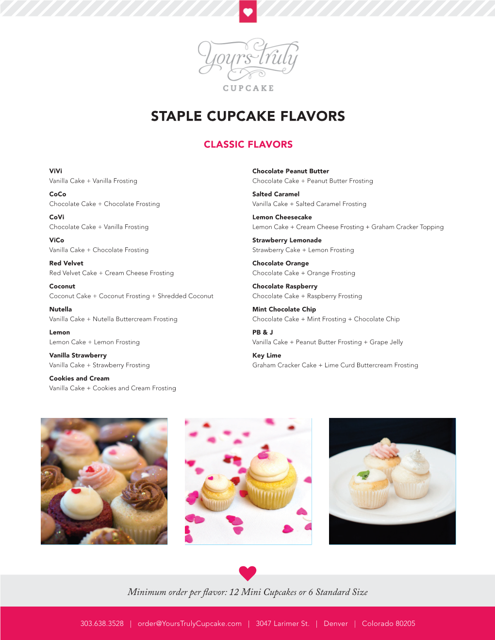 Staple Cupcake Flavors