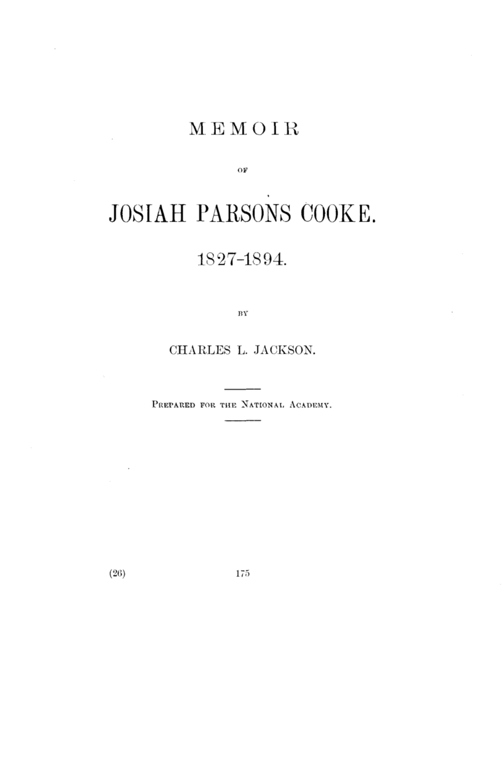 Josiah Parsons Cooke