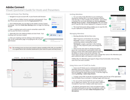 Adobe Connect Visual Quickstart Guide for Hosts and Presenters