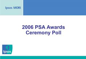 2006 PSA Awards Ceremony Poll Ratings of Post-War Chancellors