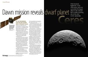 Dawn Mission Reveals Dwarf Planet Else in the Solar System