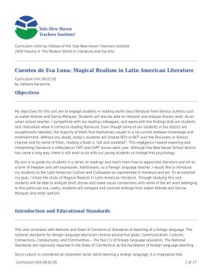 Cuentos De Eva Luna: Magical Realism in Latin American Literature