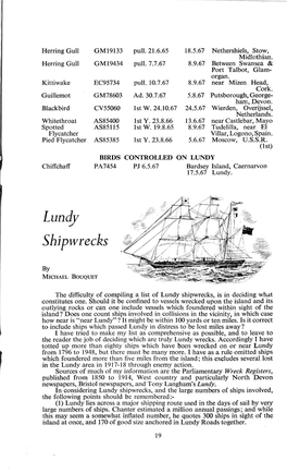 Lunc!J Shipwrecks