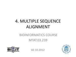 4. Multiple Sequence Alignment