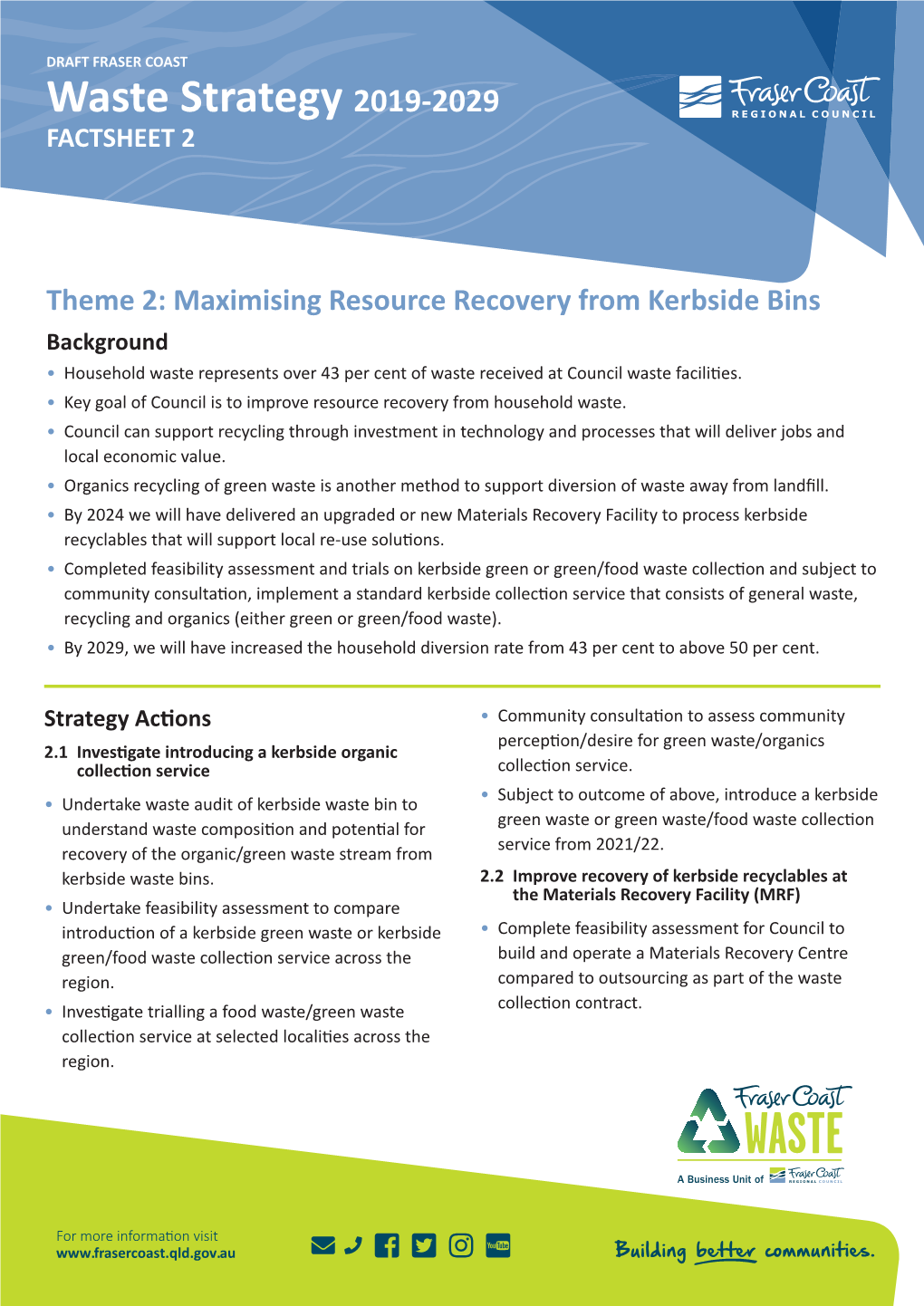 Waste Strategy 2019-2029 FACTSHEET 2