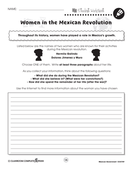 Mexican Revolution Activity