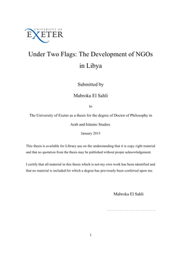 The Development of Ngos in Libya