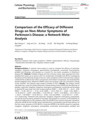 Comparison of the Efficacy of Different Drugs on Non-Motor Symptoms of Parkinson’S Disease: a Network Meta- Analysis
