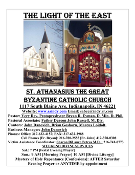 St Athanasius Bulletin 3.5.15 SUNDAY of the SAMARITAN WOMAN
