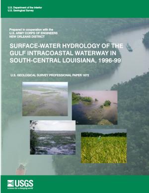 Surface-Water Hydrology of the Gulf Intracoastal Waterway in South-Central Louisiana, 1996-99