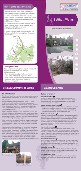 Balsall Common Leaflet:Layout 1 7/4/11 10:52 Page 1