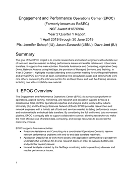 Summary 1. EPOC Overview