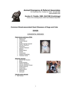 Common Breed-Associated Heart Diseases of Dogs and Cats