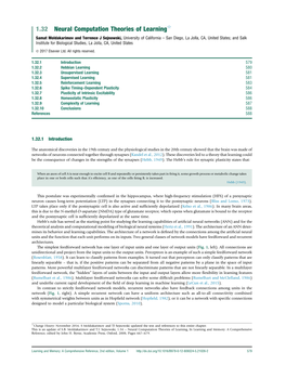 1.32 Neural Computation Theories of Learning