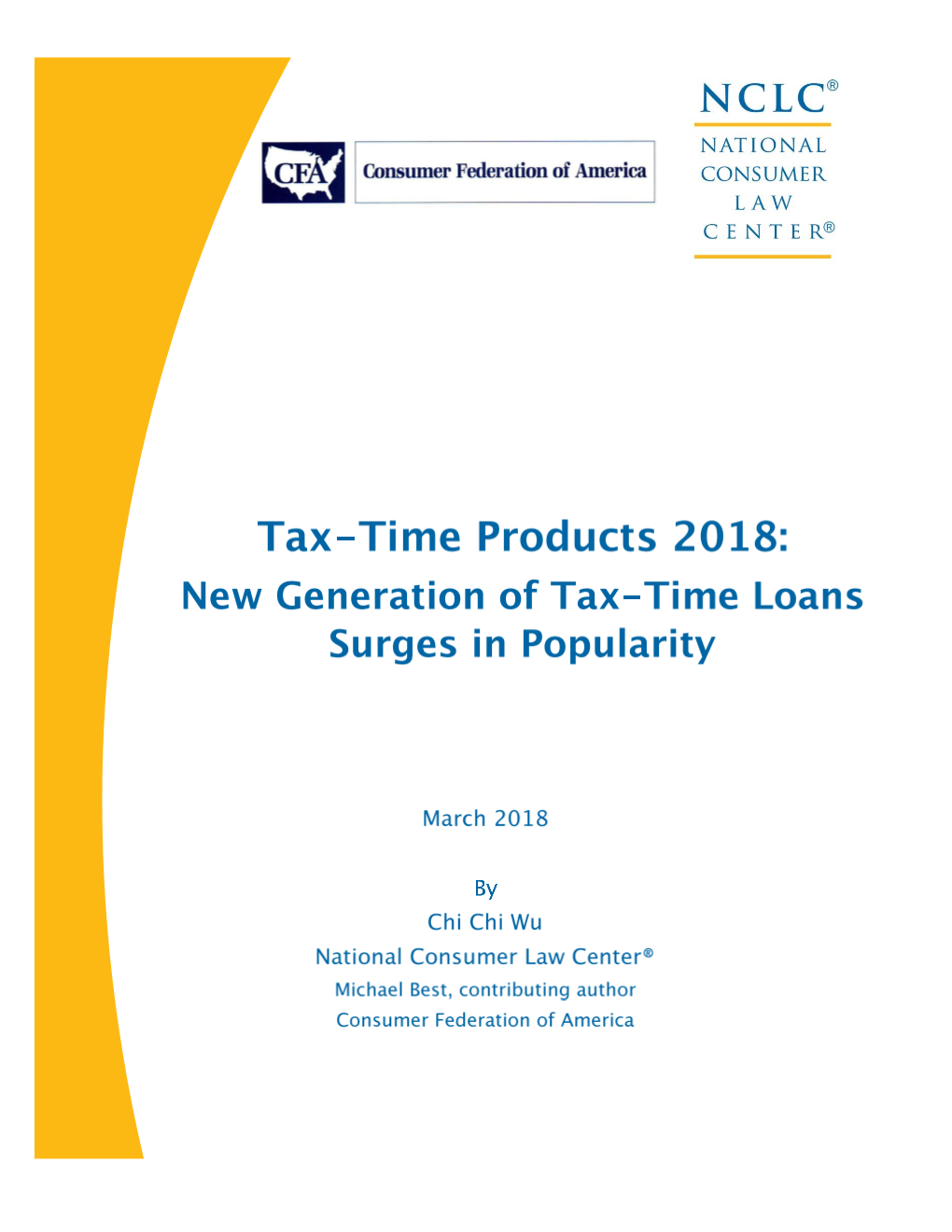 Report: Tax-Time Products 2018