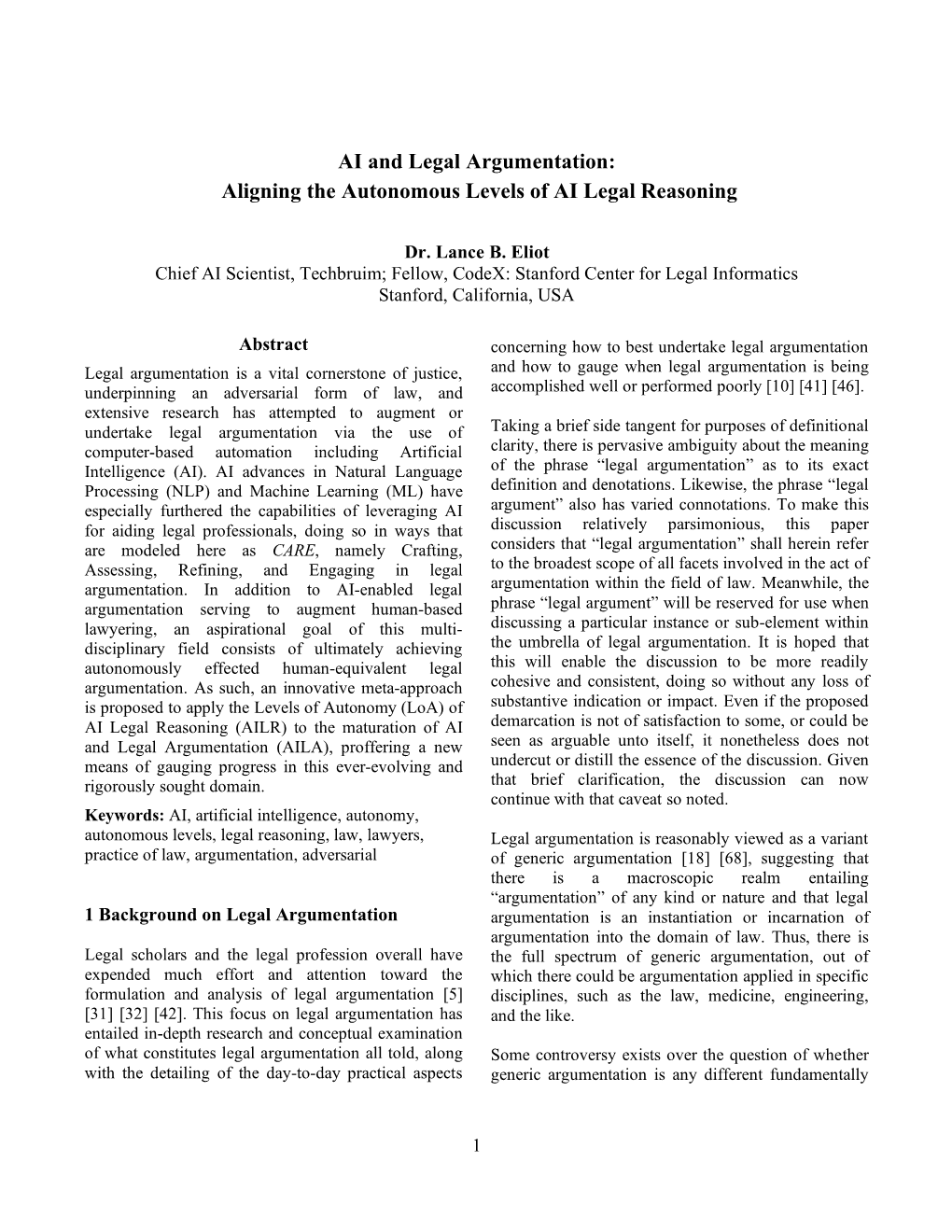 Model and Autonomous Levels of AI Legal Reasoning