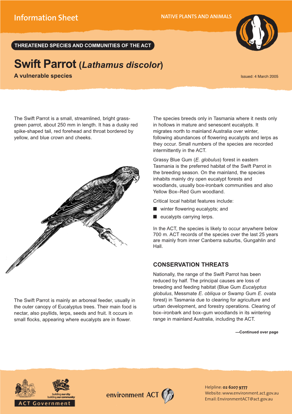 Swift Parrot (Lathamus Discolor)