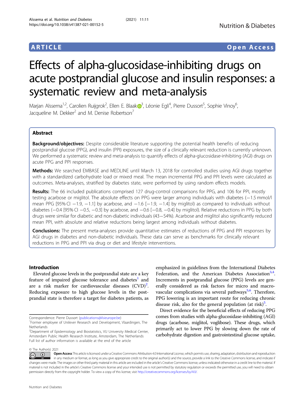 Effects of Alpha-Glucosidase-Inhibiting Drugs