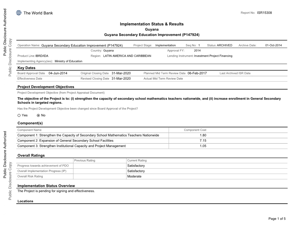 World Bank Document