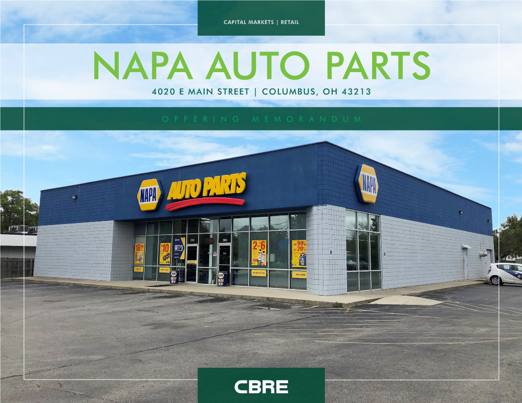 Napa Auto Parts 4020 E Main Street | Columbus, Oh 43213