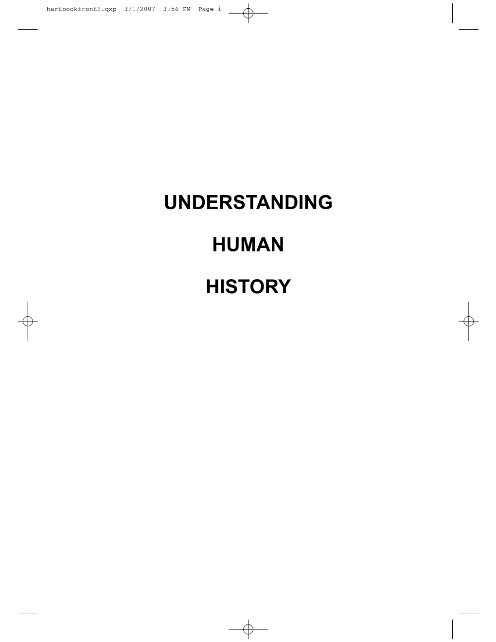 Understanding Human History