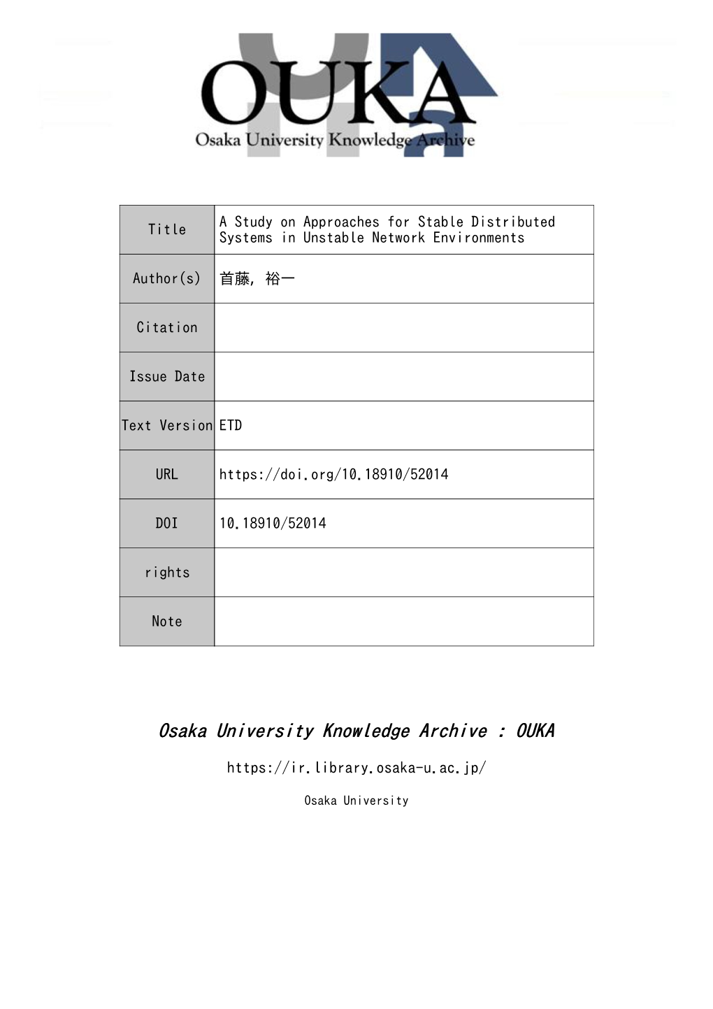 A Study on Approaches for Stable Distributed Systems in Unstable Network Environments