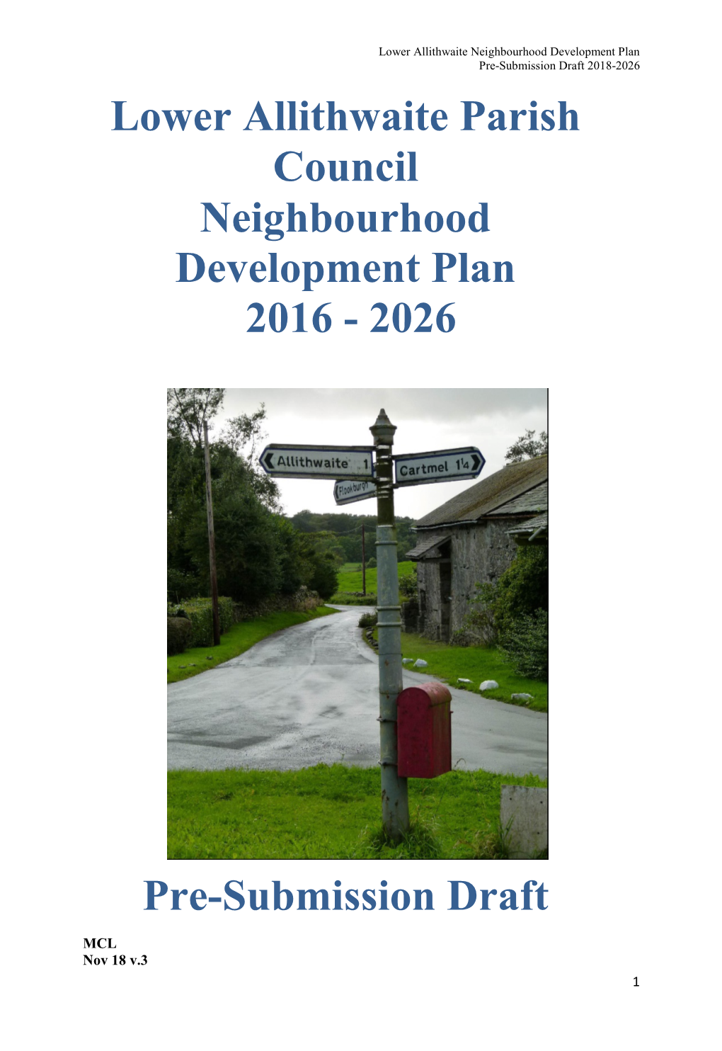 Lower Allithwaite Draft Neighbourhood Plan