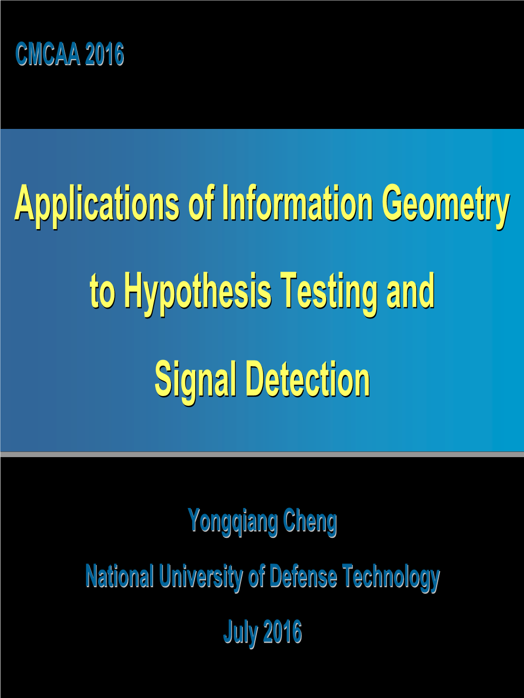 Applications of Information Geometry to Hypothesis Testing and Signal