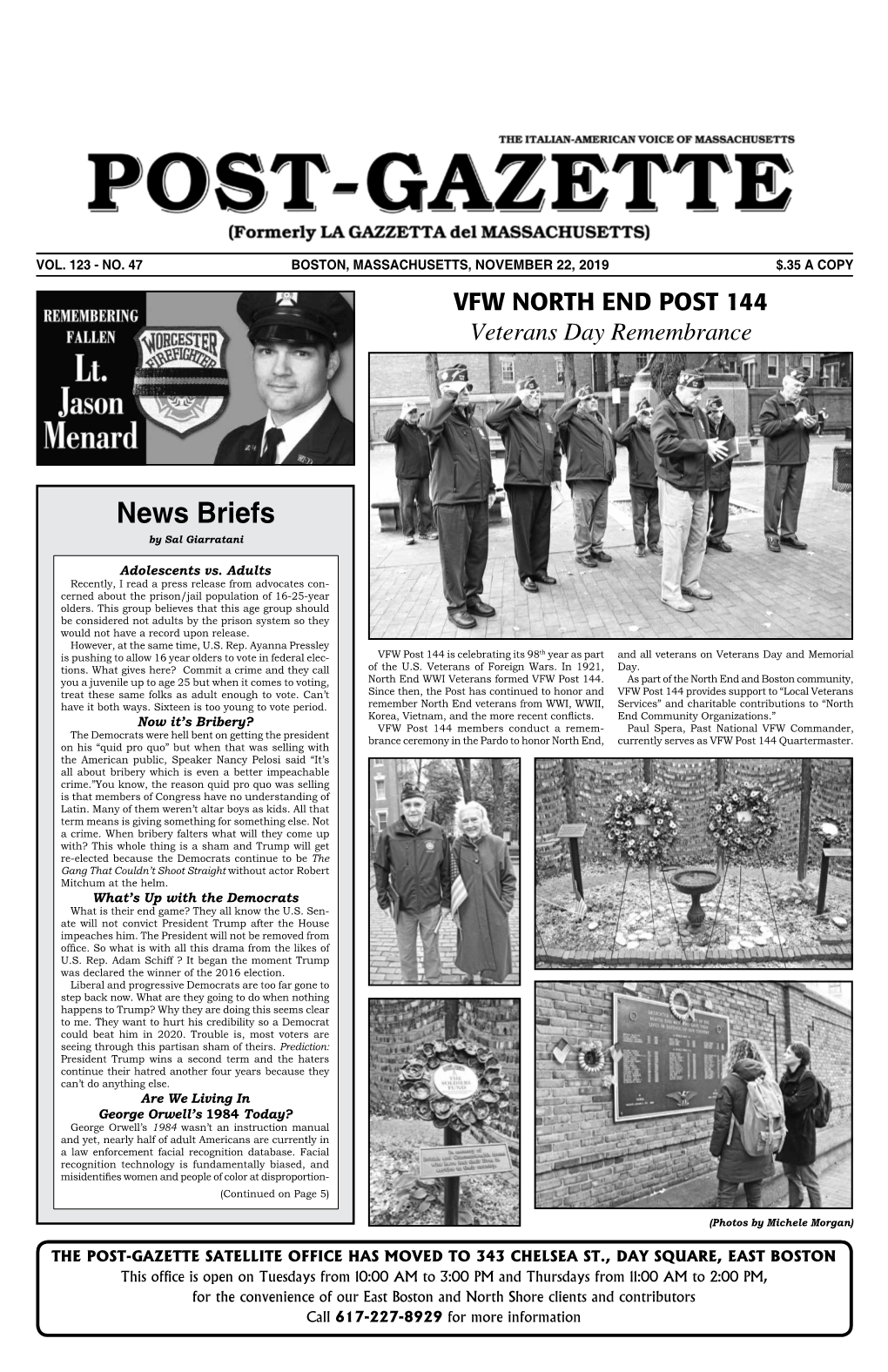 VFW NORTH END POST 144 Veterans Day Remembrance