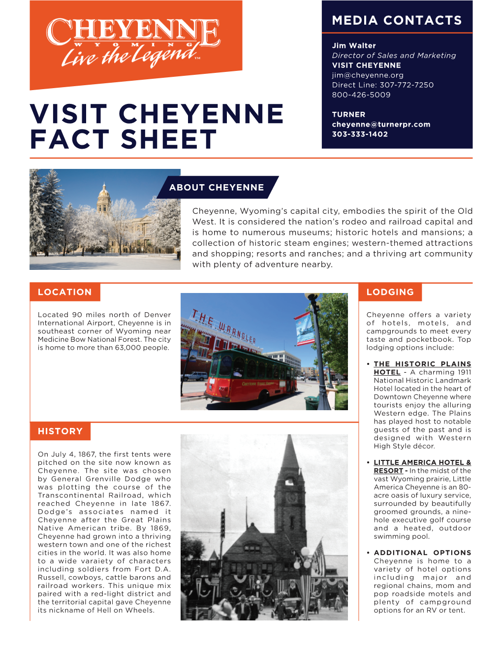Visit Cheyenne Fact Sheet