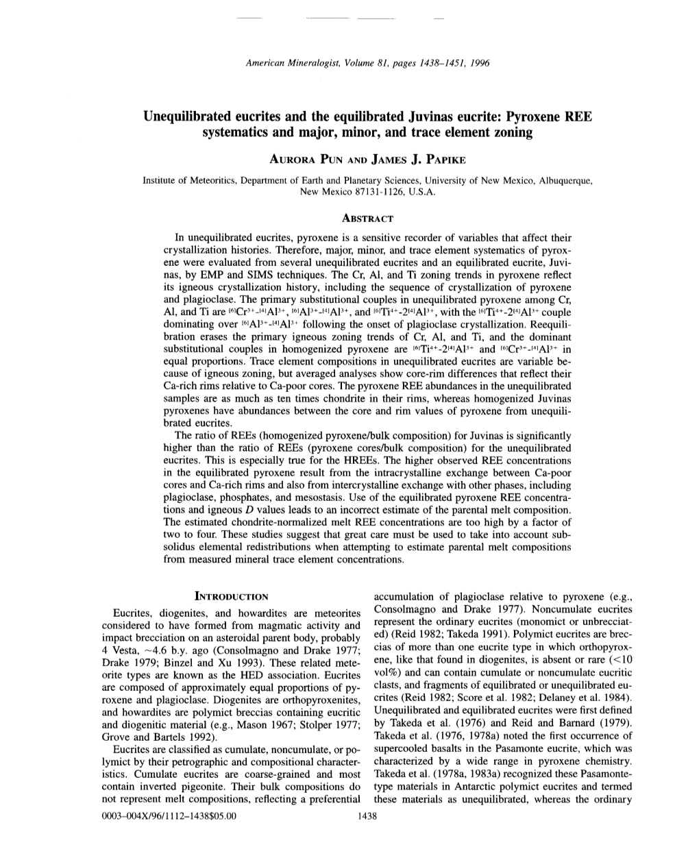 Unequilibrated Eucrites and the Equilibrated Juvinas Eucrite: Pyroxene REE Systematics and Major, Minor, and Trace Element Zoning