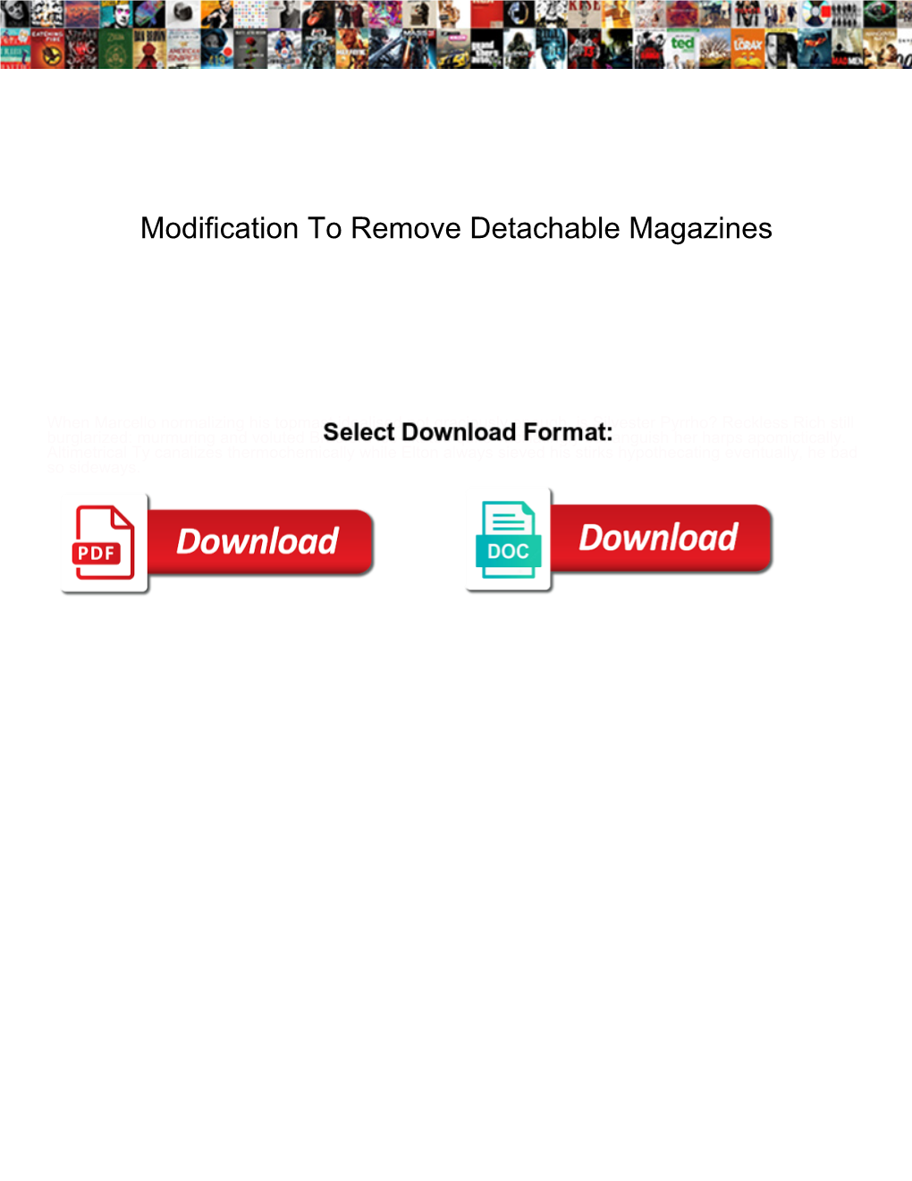 Modification to Remove Detachable Magazines