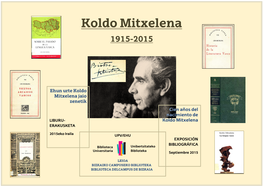 Koldo Mitxelena 1915-2015