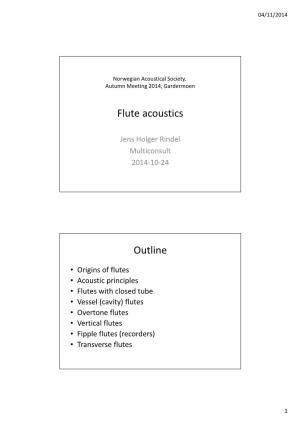 Flute Acoustics Outline
