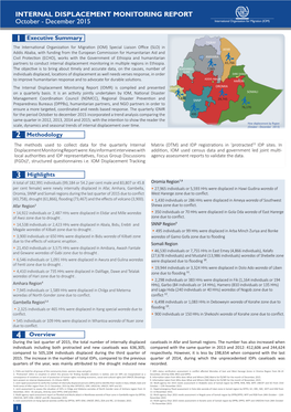 Internal Displacement Monitoring Report (Oct – Dec 2015)