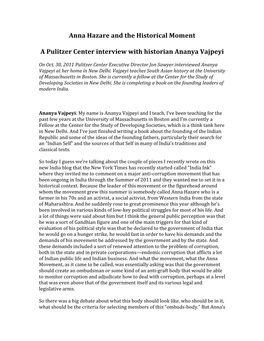 Ananya Vajpeyi Interview Transcript